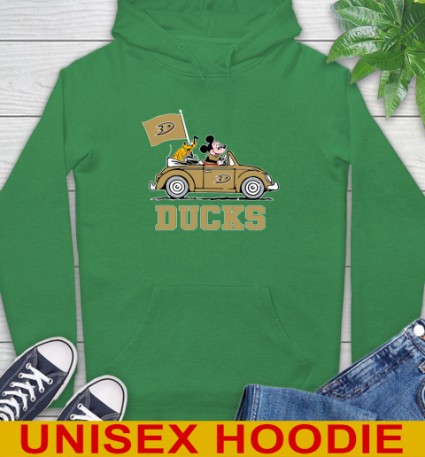 NHL Hockey Anaheim Ducks Pluto Mickey Driving Disney Shirt Hoodie 8