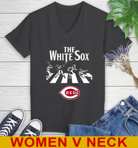 MLB Baseball Chicago White Sox The Beatles Rock Band Shirt Women's V-Neck T-Shirt 9 MLB Baseball Chicago White Sox The Beatles Rock Band Shirt Women's V-Neck T-Shirt - Image 9
