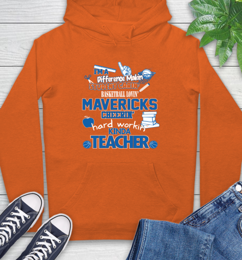Dallas Mavericks NBA I'm A Difference Making Student Caring Basketball Loving Kinda Teacher Hoodie 4