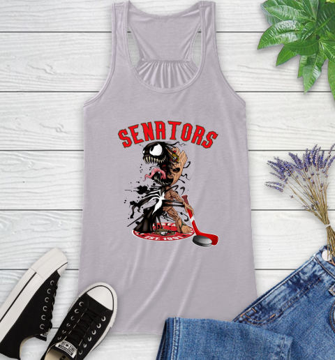 NHL Ottawa Senators Hockey Venom Groot Guardians Of The Galaxy Racerback Tank 5