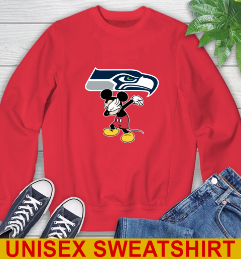 Seattle Seahawks NFL Football Dabbing Mickey Disney Sports Sweatshirt 10