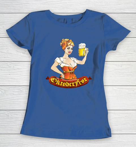 Barmaid Oktoberfest Dirndl Bratwurst German Woman Costume T Shirt Women's T-Shirt 6