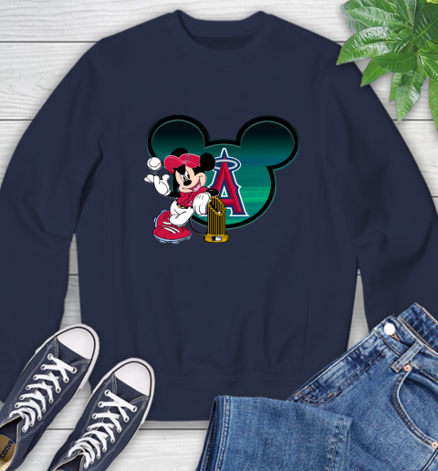 MLB Los Angeles Angels The Commissioner's Trophy Mickey Mouse Disney Sweatshirt 3