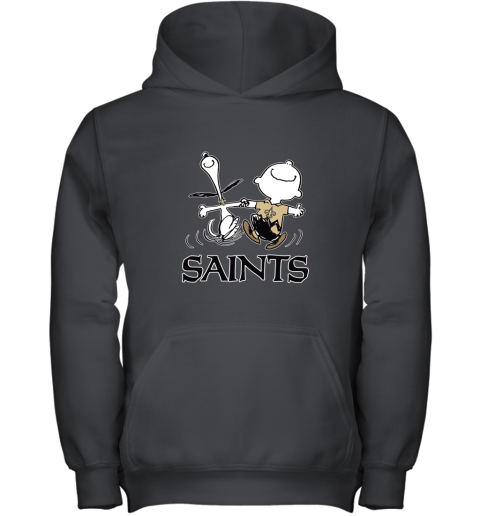 Snoopy And Charlie Brown Happy New Orleans Saints Fans Youth Hoodie