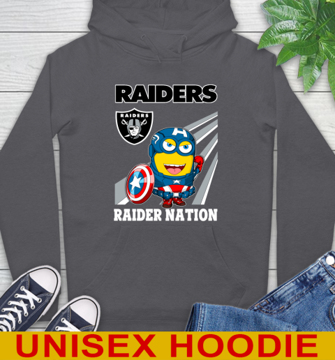 NFL Football Oakland Raiders Captain America Marvel Avengers Minion Shirt Hoodie 7