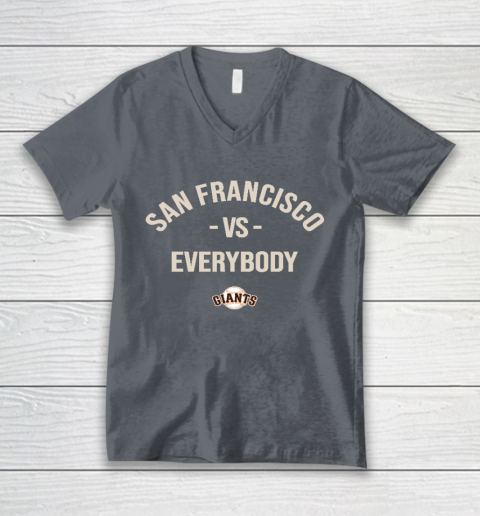 San Francisco Giants Vs Everybody V-Neck T-Shirt 4