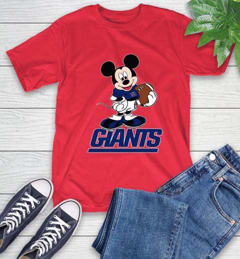 NFL Football New York Giants Cheerful Mickey Mouse Shirt T-Shirt 12 NFL Football New York Giants Cheerful Mickey Mouse Shirt T-Shirt - Image 12