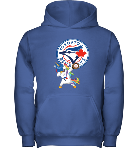 Hip Hop Dabbing Unicorn Flippin Love Toronto Blue Jays Youth Hoodie