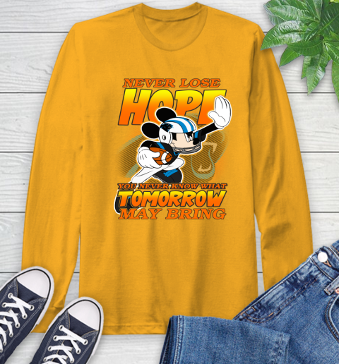 Carolina Panthers NFL Football Mickey Disney Never Lose Hope Long Sleeve T-Shirt 2
