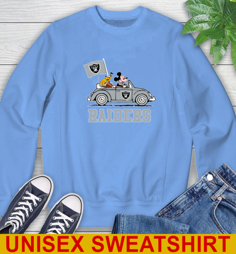 NFL Football Oakland Raiders Pluto Mickey Driving Disney Shirt Sweatshirt 11