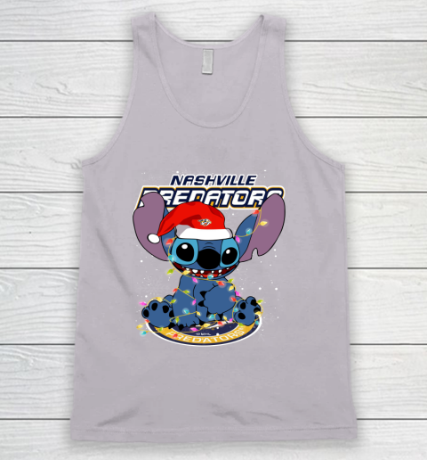 Nashville Predators NHL Hockey noel stitch Christmas Tank Top 2