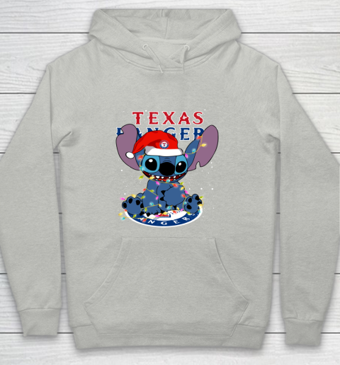 Texas Rangers MLB noel stitch Baseball Christmas Youth Hoodie