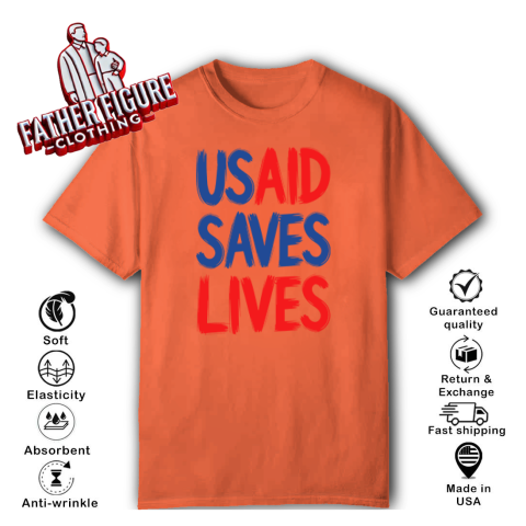9oxq usaid saves lives classic t shirt 2 front orange