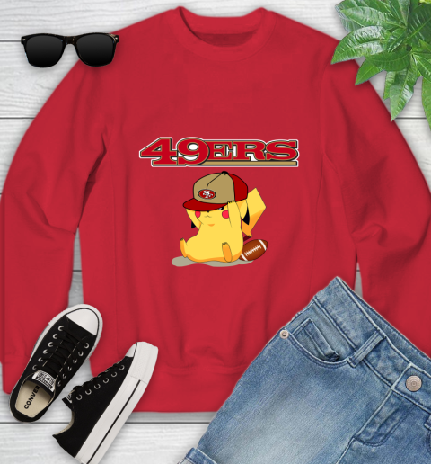 NFL Pikachu Football San Francisco 49ers Youth Sweatshirt 9