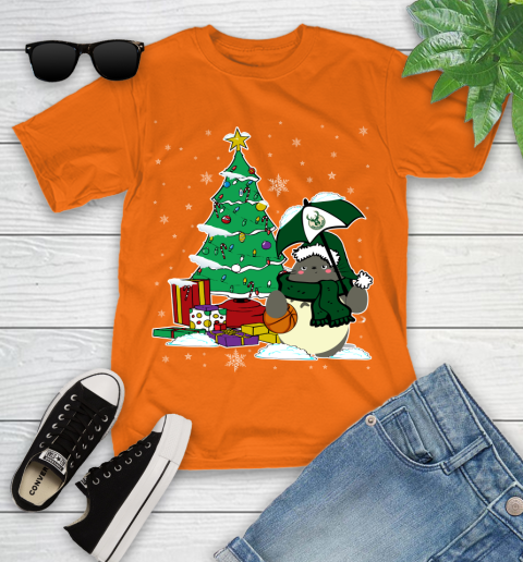 Milwaukee Bucks NBA Basketball Cute Tonari No Totoro Christmas Sports Youth T-Shirt 9