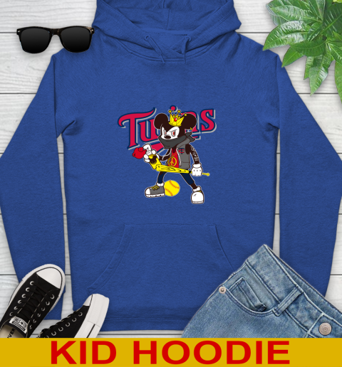 Minnesota Twins MLB Baseball Mickey Peace Sign Sports Youth Hoodie 10