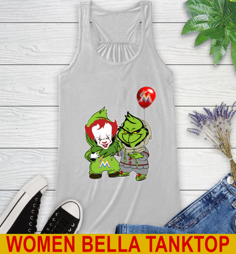 Baby Pennywise Grinch Christmas MLB Baseball Miami Marlins Racerback Tank