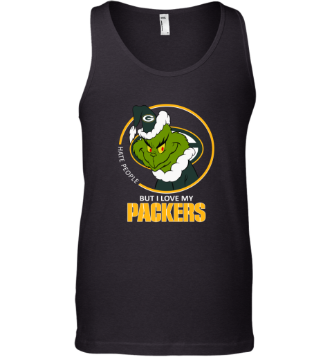 I Hate People But I Love My Green Bay Packers Grinch NFL Tank Top