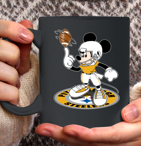 NFL Football Pittsburgh Steelers Cheerful Mickey Disney Shirt Ceramic Mug 11oz