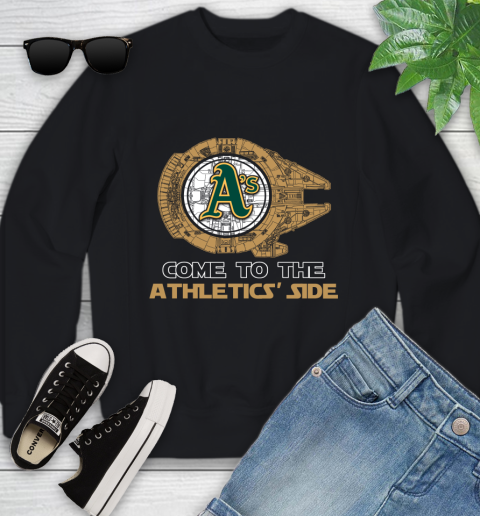 MLB Come To The Oakland Athletics Side Star Wars Baseball Sports Youth Sweatshirt