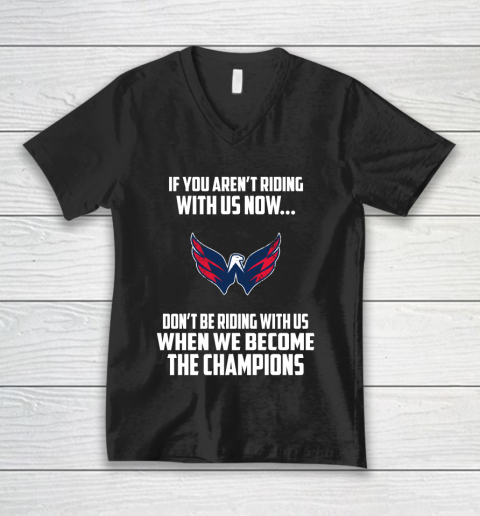 NHL Washington Capitals Hockey We Become The Champions V-Neck T-Shirt