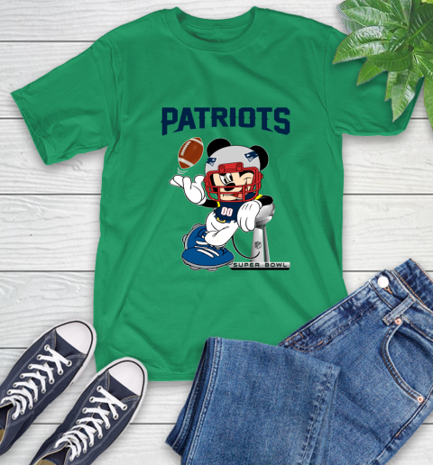 NFL New England Patriots Mickey Mouse Disney Super Bowl Football T Shirt T-Shirt 7