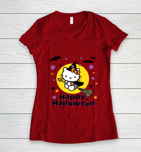 Hello Kitty Happy Halloween Women's V-Neck T-Shirt 6