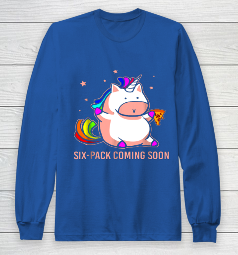 Unicorn Six Pack Funny Cute Shirt Coming Soon Fat Unicorn Long Sleeve T-Shirt 6