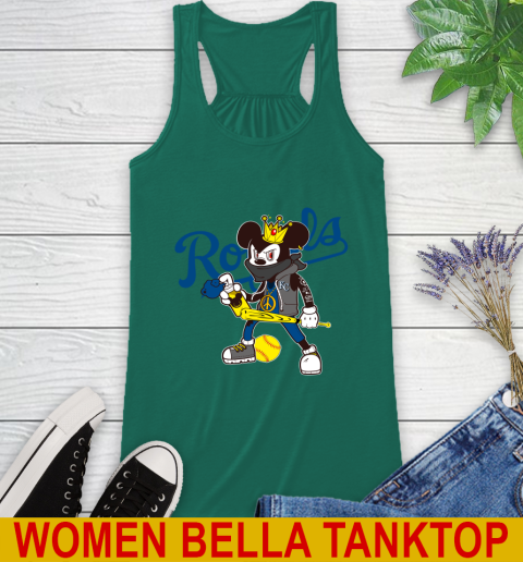 Kansas City Royals MLB Baseball Mickey Peace Sign Sports Racerback Tank 7