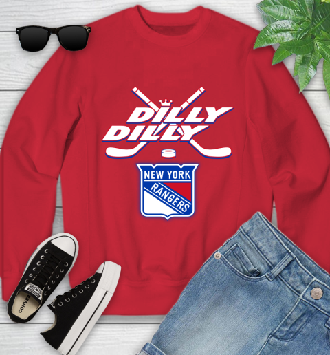 NHL New York Rangers Dilly Dilly Hockey Sports Youth Sweatshirt 9