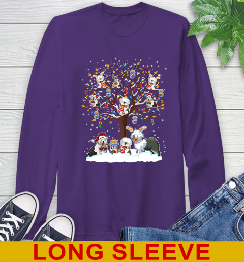 Old english Sheep dog dog pet lover light christmas tree shirt 59
