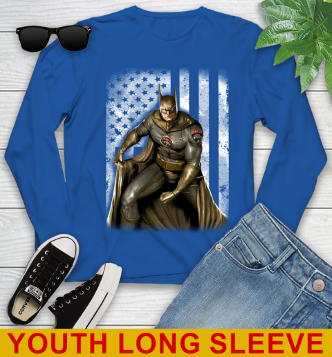 Florida Panthers NHL Hockey Batman DC American Flag Shirt Youth Long Sleeve 10