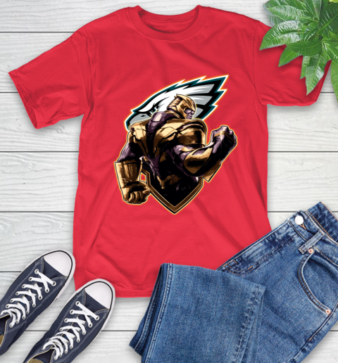 NFL Thanos Avengers Endgame Football Sports Philadelphia Eagles T-Shirt 10