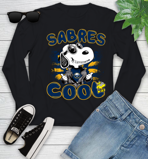 NHL Hockey Buffalo Sabres Cool Snoopy Shirt Youth Long Sleeve