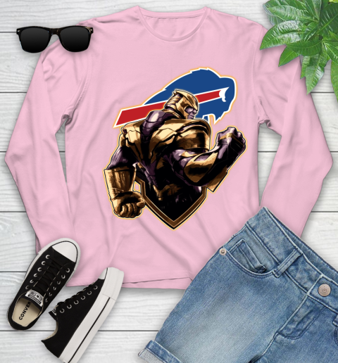 NFL Thanos Avengers Endgame Football Sports Buffalo Bills Youth Long Sleeve 10