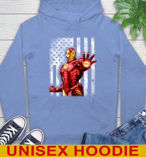 Seattle Seahawks NFL Football Iron Man Avengers American Flag Shirt Hoodie 11