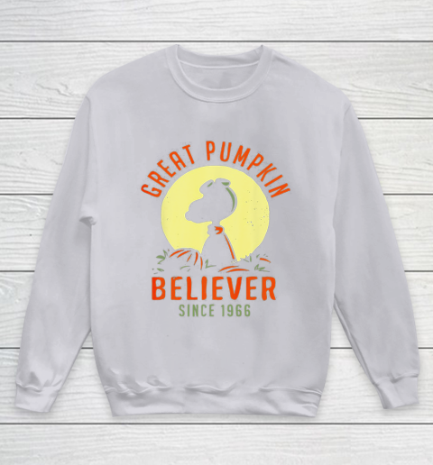 Peanuts Great Pumpkin believer since 1966 Halloween Youth Sweatshirt 3