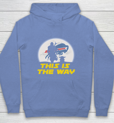 Buffalo Bills NFL Football Star Wars Yoda And Mandalorian This Is The Way Youth Hoodie 8