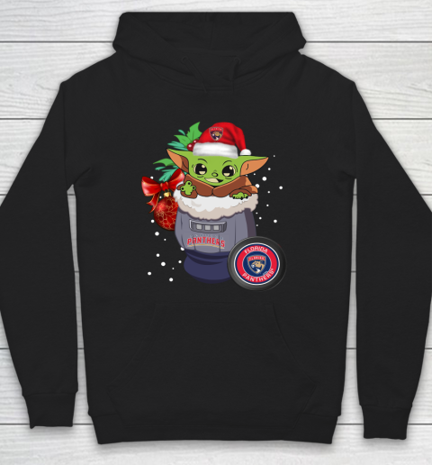 Florida Panthers Christmas Baby Yoda Star Wars Funny Happy NHL Hoodie 2