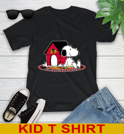 NHL Hockey Chicago Blackhawks Snoopy The Peanuts Movie Shirt Youth T-Shirt 2
