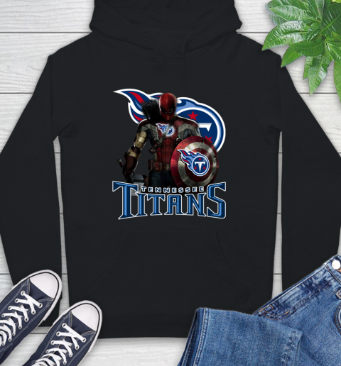 NFL Captain America Thor Spider Man Hawkeye Avengers Endgame Football Tennessee Titans Hoodie 2