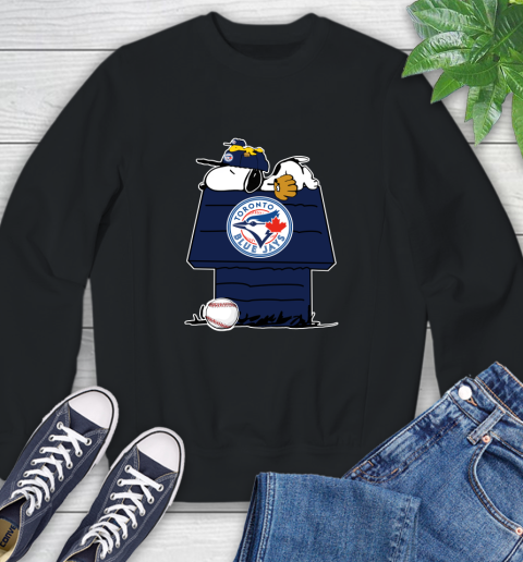 MLB Toronto Blue Jays Snoopy Woodstock The Peanuts Movie Baseball T Shirt Sweatshirt 2
