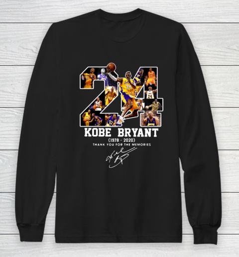 Kobe Bryant Thank You For The Memories 1978 2020 Long Sleeve T-Shirt