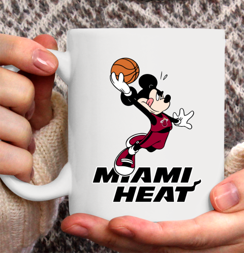 NBA Basketball Miami Heat Cheerful Mickey Mouse Shirt Ceramic Mug 15oz 2