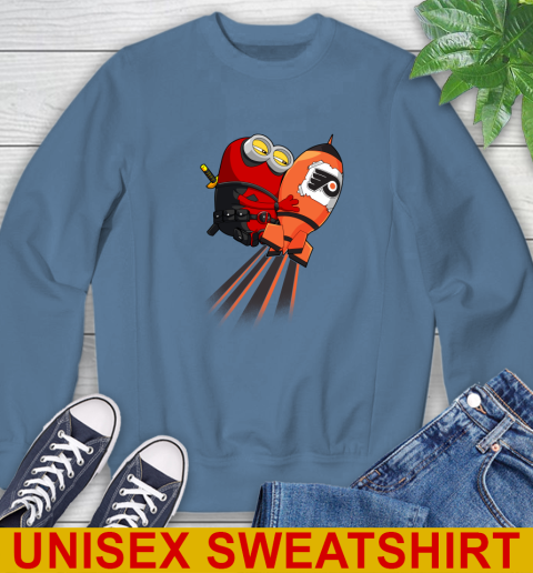 NHL Hockey Philadelphia Flyers Deadpool Minion Marvel Shirt Sweatshirt 10