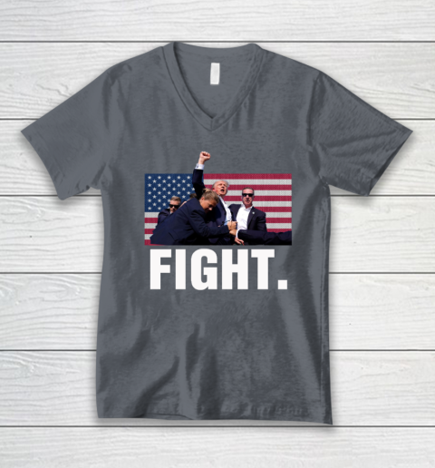 Trump Shooting Shirt Old Row Trump Fight V-Neck T-Shirt 3