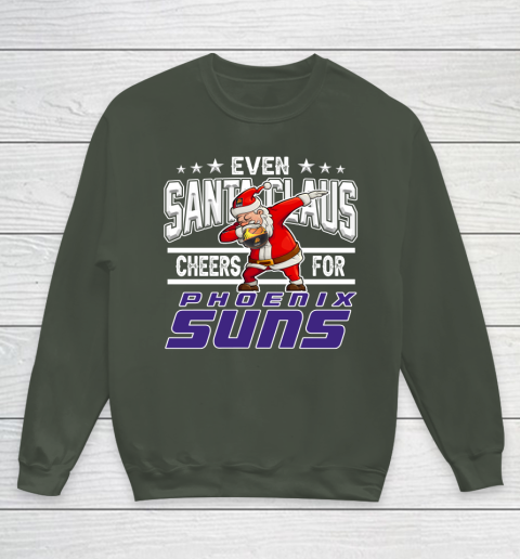 Phoenix Suns Even Santa Claus Cheers For Christmas NBA Youth Sweatshirt 8
