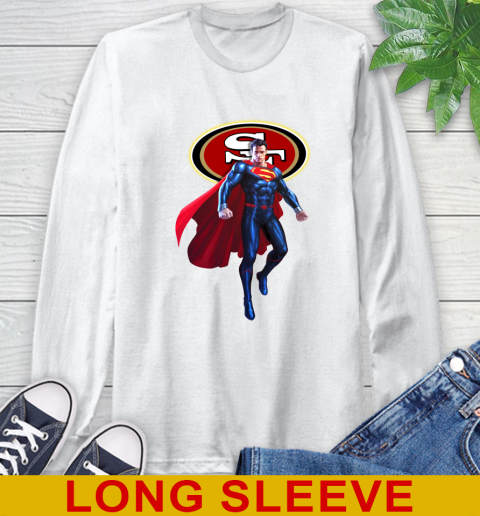 NFL Superman DC Sports Football San Francisco 49ers Long Sleeve T-Shirt