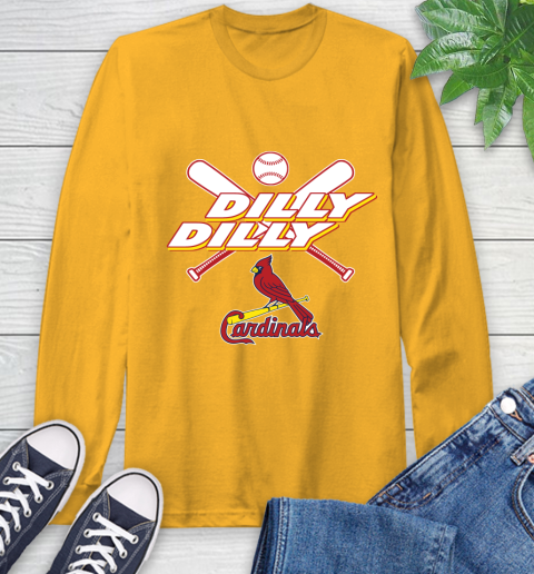 MLB St.Louis Cardinals Dilly Dilly Baseball Sports Long Sleeve T-Shirt 3