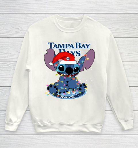 Tampa Bay Rays MLB noel stitch Baseball Christmas Youth Sweatshirt